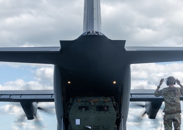 U.S. Marines and Airmen Transport HIMARS During Orient Shield 25