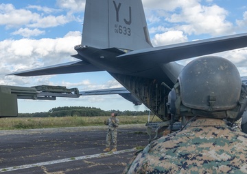 U.S. Marines and Airmen Transport HIMARS During Orient Shield 25
