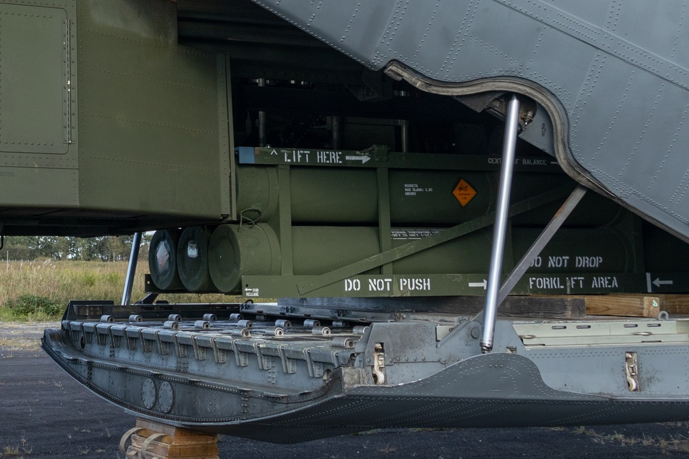 U.S. Marines and Airmen Transport HIMARS During Orient Shield 25