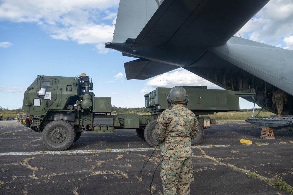 U.S. Marines and Airmen Transport HIMARS During Orient Shield 25