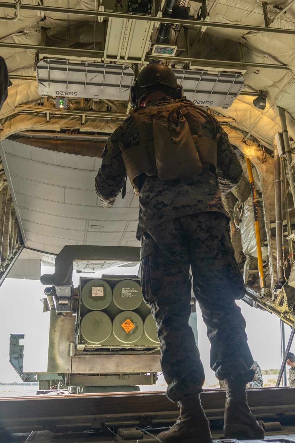 U.S. Marines and Airmen Transport HIMARS During Orient Shield 25