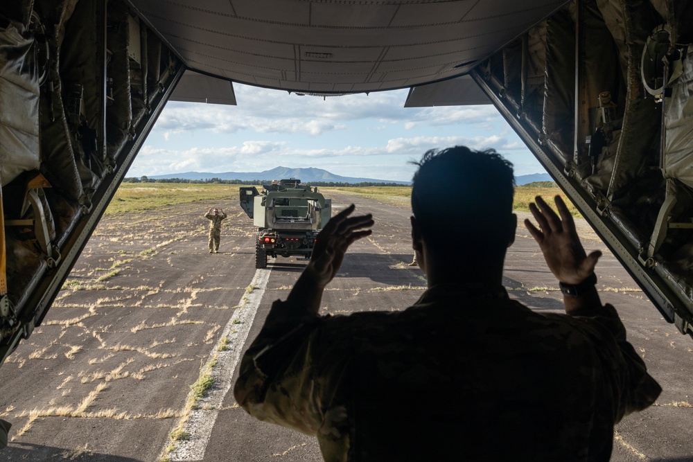 U.S. Marines and Airmen Transport HIMARS During Orient Shield 25