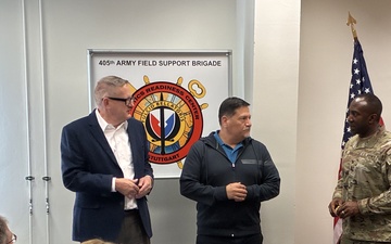 405th AFSB command team conducts whirlwind series of site visits across Germany