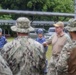 Pacific Partnership 2025 multinational service members attend a Seabee Combat Warfare pinning ceremony on Bloody Nose Ridge in Peleliu, Palau