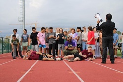 173rd Airborne Brigade Paratroopers Pace Students During Wellness Day Run at Vicenza Middle School [Image 4 of 4]