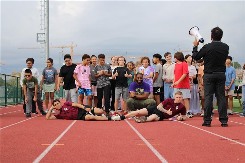 173rd Airborne Brigade Paratroopers Pace Students During Wellness Day Run at Vicenza Middle School