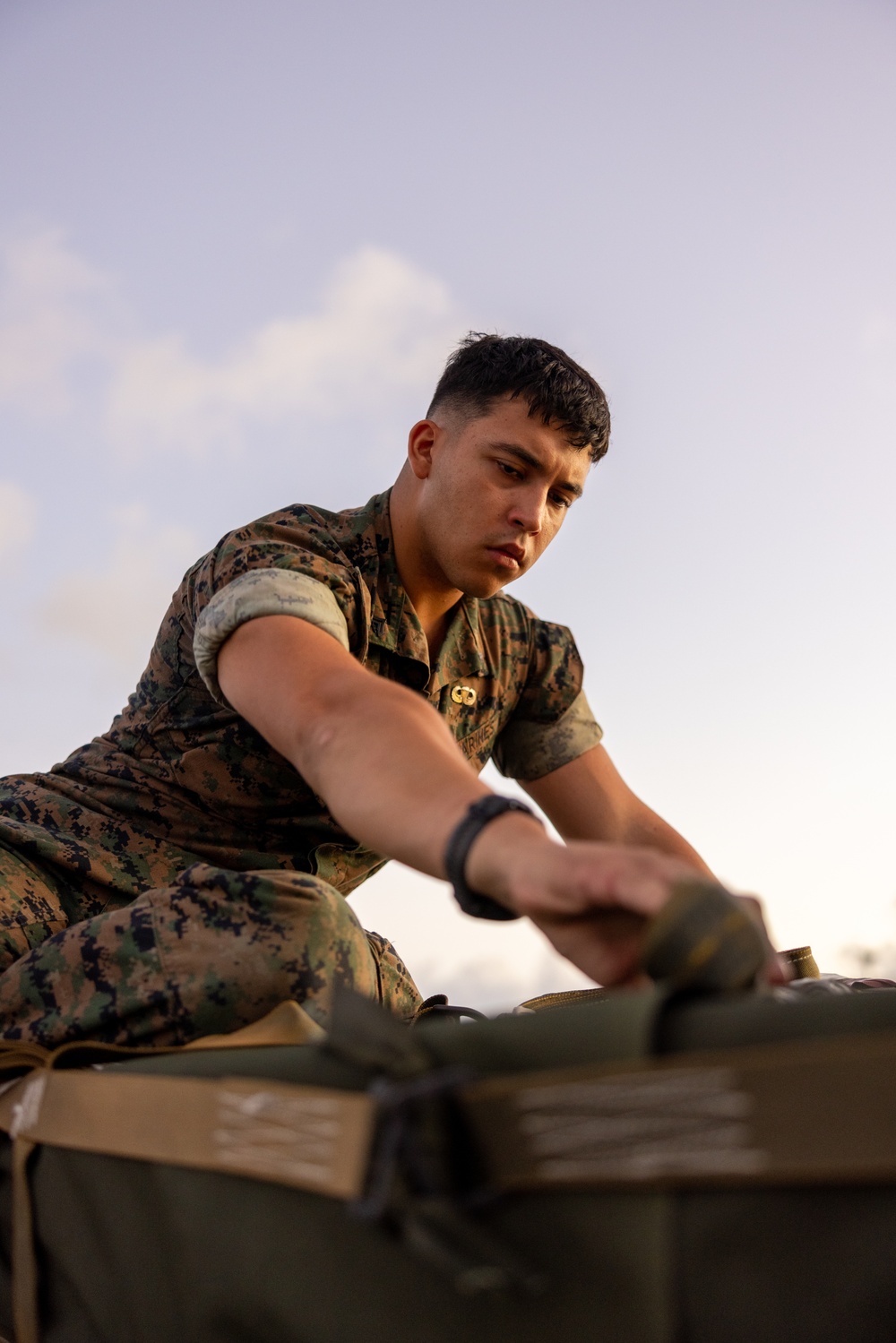 U.S. Marines with 3rd Marine Logistics Group conduct aerial deliveries during Resolute Dragon 25