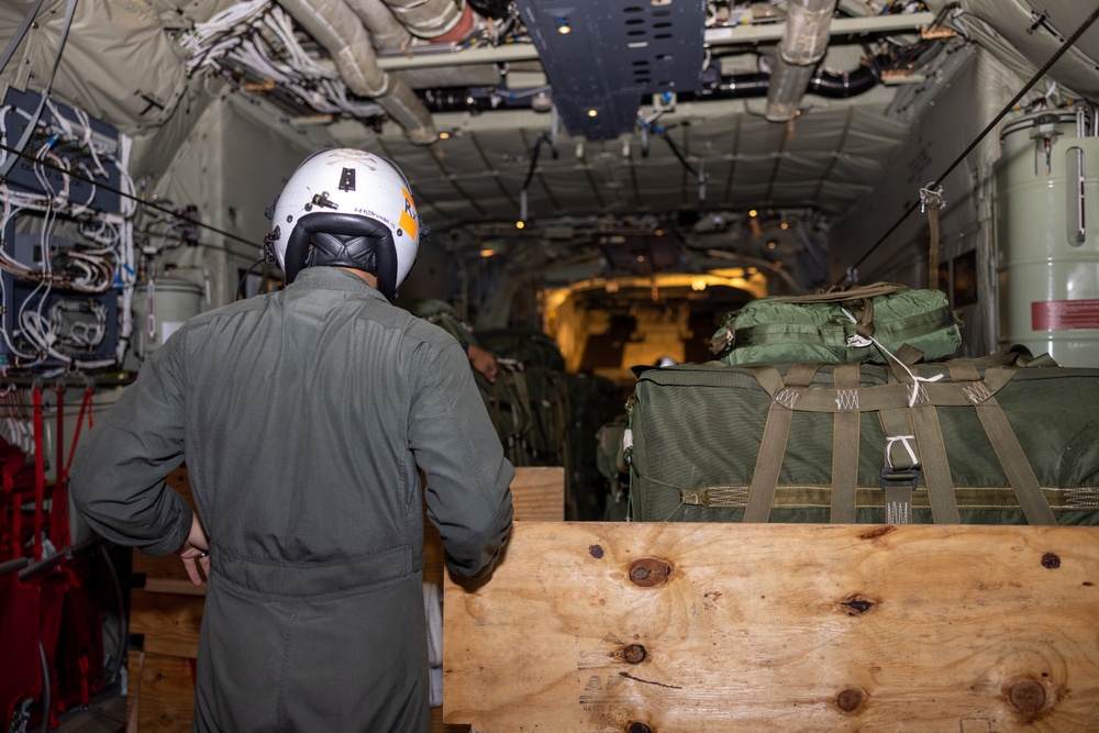 U.S. Marines with 3rd Marine Logistics Group conduct aerial deliveries during Resolute Dragon 25