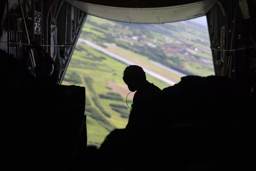 U.S. Marines with 3rd Marine Logistics Group conduct aerial deliveries during Resolute Dragon 25