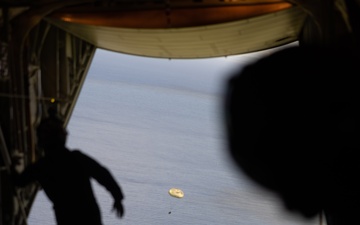 U.S. Marines with 3rd Marine Logistics Group conduct aerial deliveries during Resolute Dragon 25