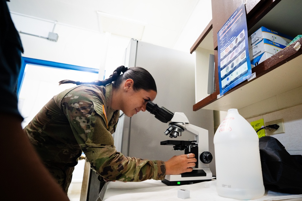 U.S. Army Soldiers with Pacific Partnership 2025 Conduct Veterinary training at the Koror Animal Shelter in Koror, Palau, Sept. 25, 2025