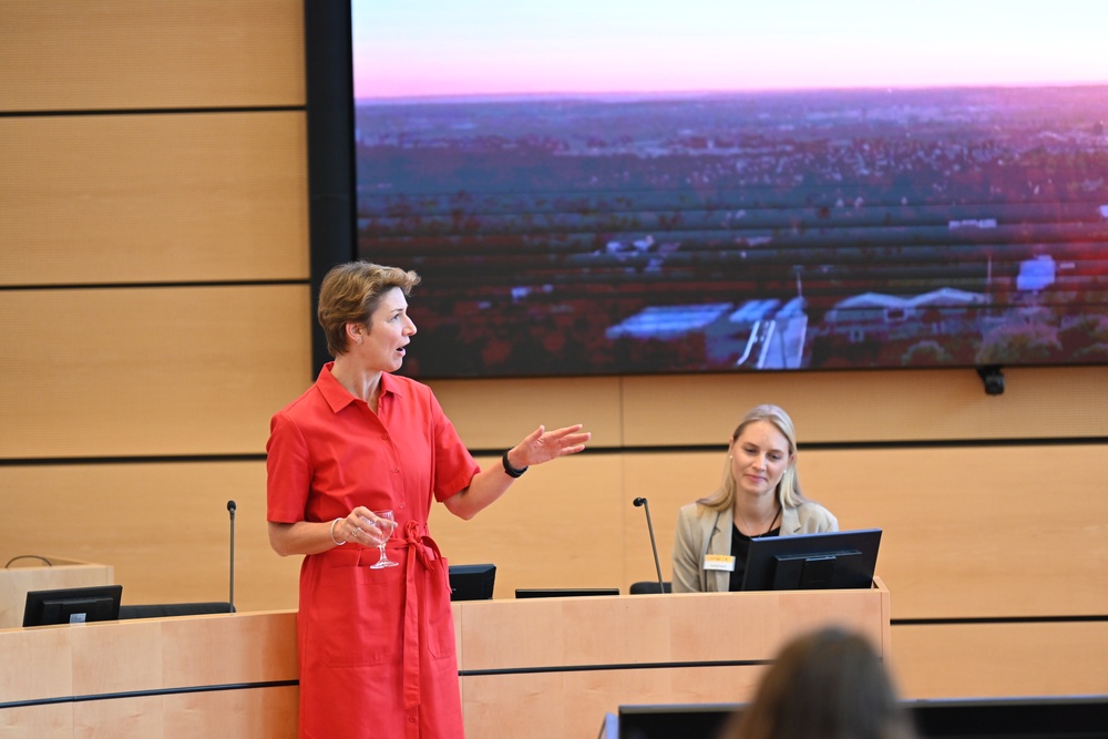 USAG Stuttgart community members explore the German political system with the Capital City Visitation Program