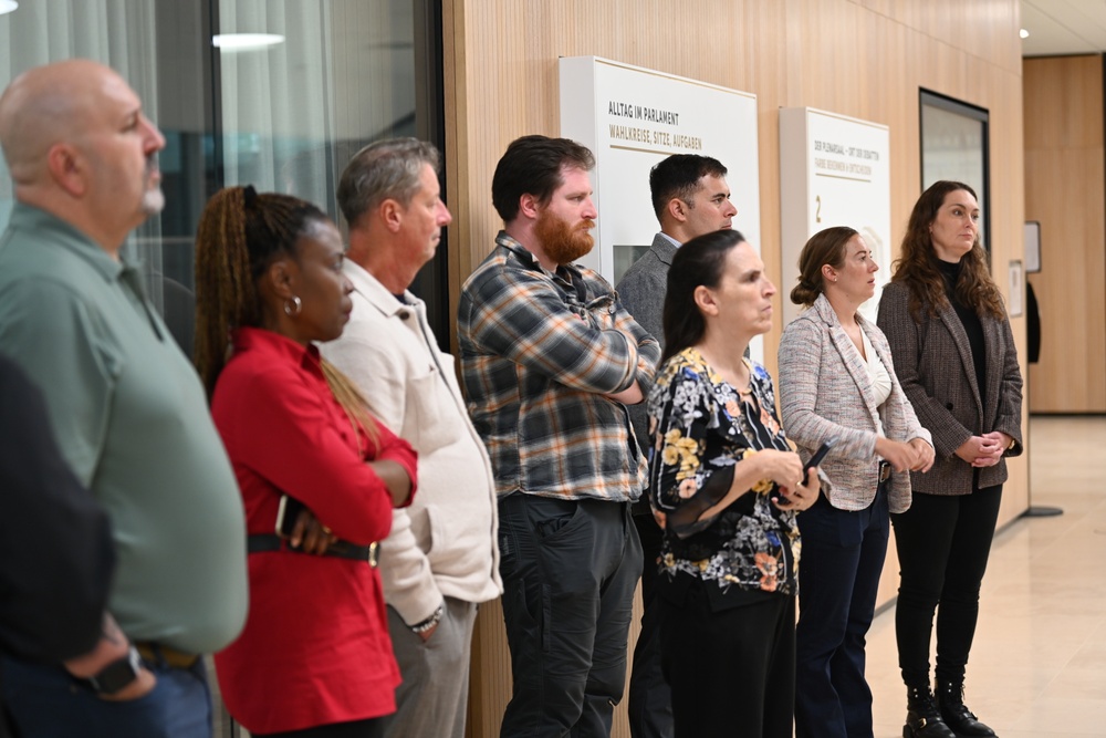 USAG Stuttgart community members explore the German political system with the Capital City Visitation Program