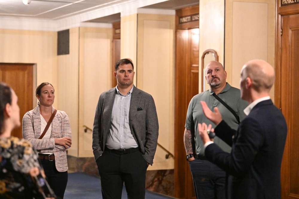 USAG Stuttgart community members explore the German political system with the Capital City Visitation Program