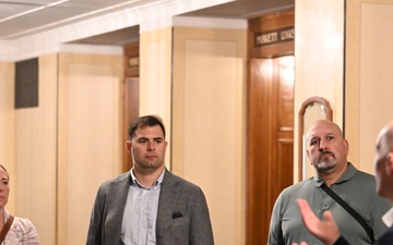 USAG Stuttgart community members explore the German political system with the Capital City Visitation Program