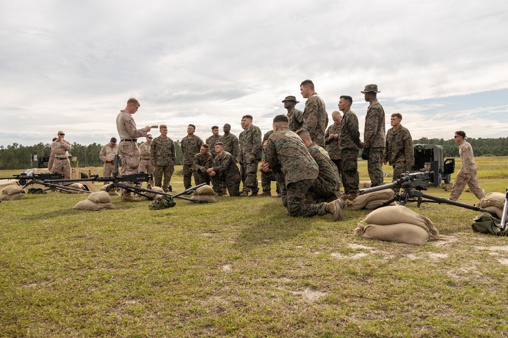 Marines with Infantry Training Battalion, School of Infantry – East utilize M2A1 machine guns Marines with Infantry Training Battalion, School of Infantry – East utilize M2A1 machine guns