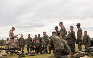 Marines with Infantry Training Battalion, School of Infantry – East utilize M2A1 machine guns
