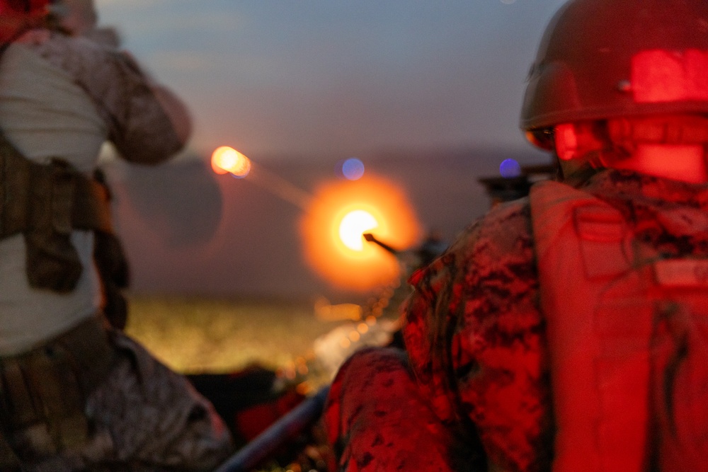 Marines with Infantry Training Battalion, School of Infantry – East utilize M2A1 machine guns Marines with Infantry Training Battalion, School of Infantry – East utilize M2A1 machine guns