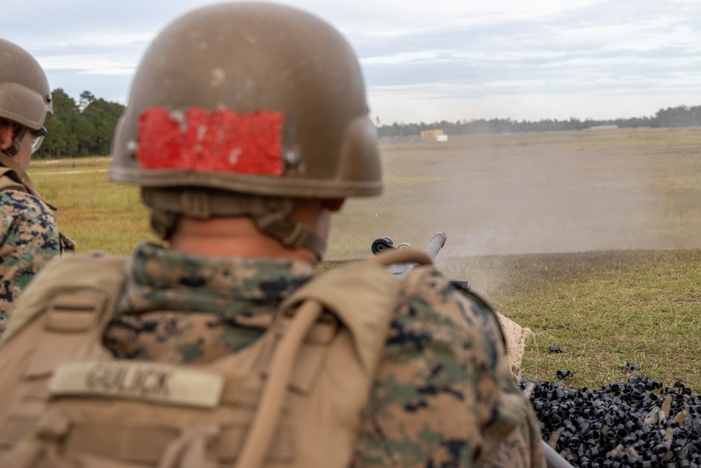 Marines with Infantry Training Battalion, School of Infantry – East utilize M2A1 machine guns Marines with Infantry Training Battalion, School of Infantry – East utilize M2A1 machine guns