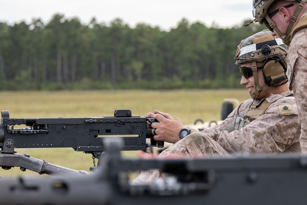 Marines with Infantry Training Battalion, School of Infantry – East utilize M2A1 machine guns Marines with Infantry Training Battalion, School of Infantry – East utilize M2A1 machine guns