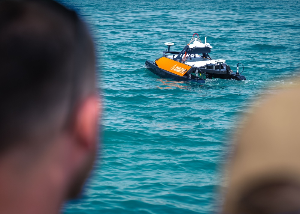 U.S. Naval Oceanographic Office conducts Unmanned Surface Vessel Operations