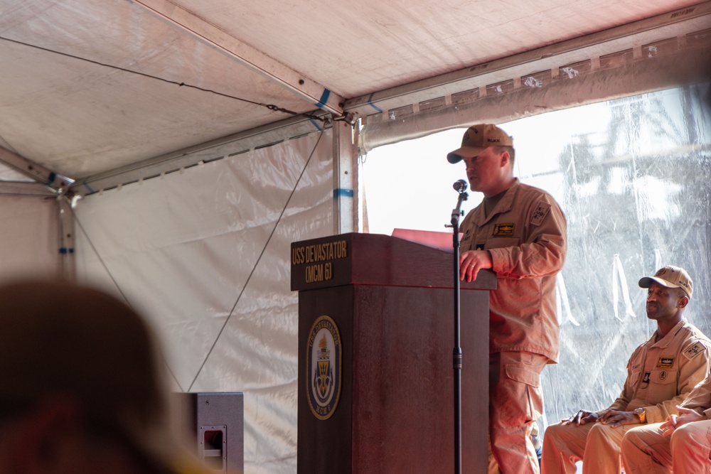 USS Devastator Conducts Decommissioning Ceremony