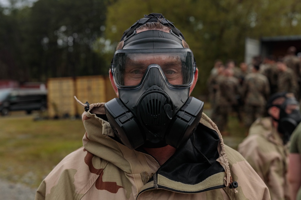 U.S. Marine Security Guard Students Train in Confined Space Trainer and Gas Chamber