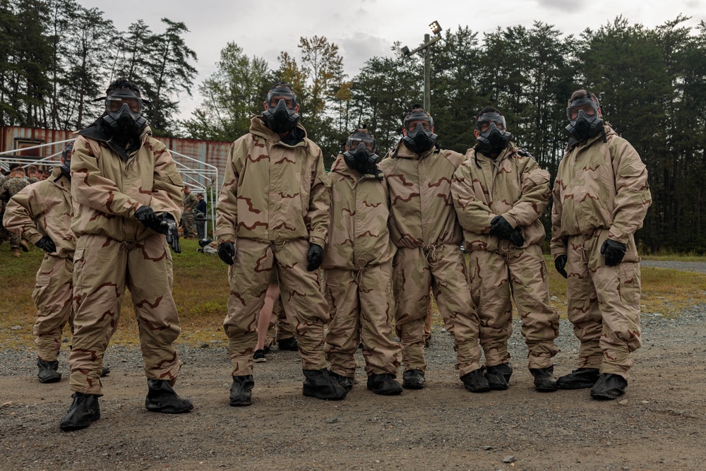 U.S. Marine Security Guard Students Train in Confined Space Trainer and Gas Chamber