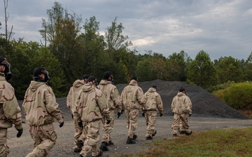 U.S. Marine Security Guard Students Train in Confined Space Trainer and Gas Chamber