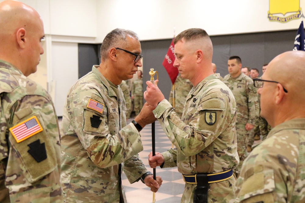 166th Regiment change of responsibility