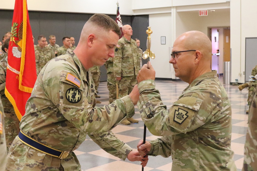 166th Regiment change of responsibility