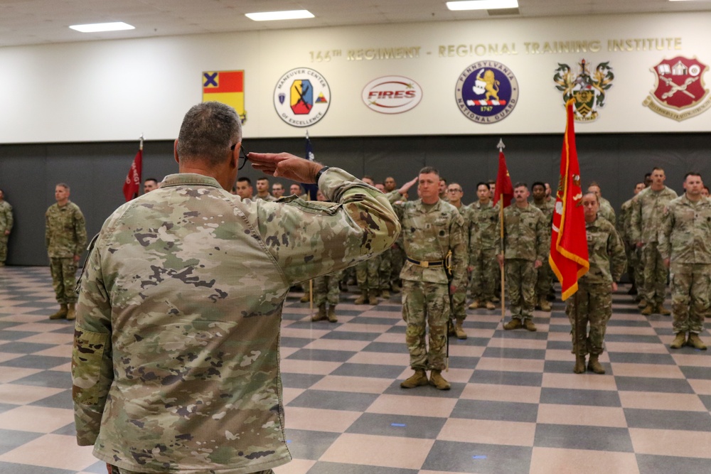 166th Regiment change of responsibility