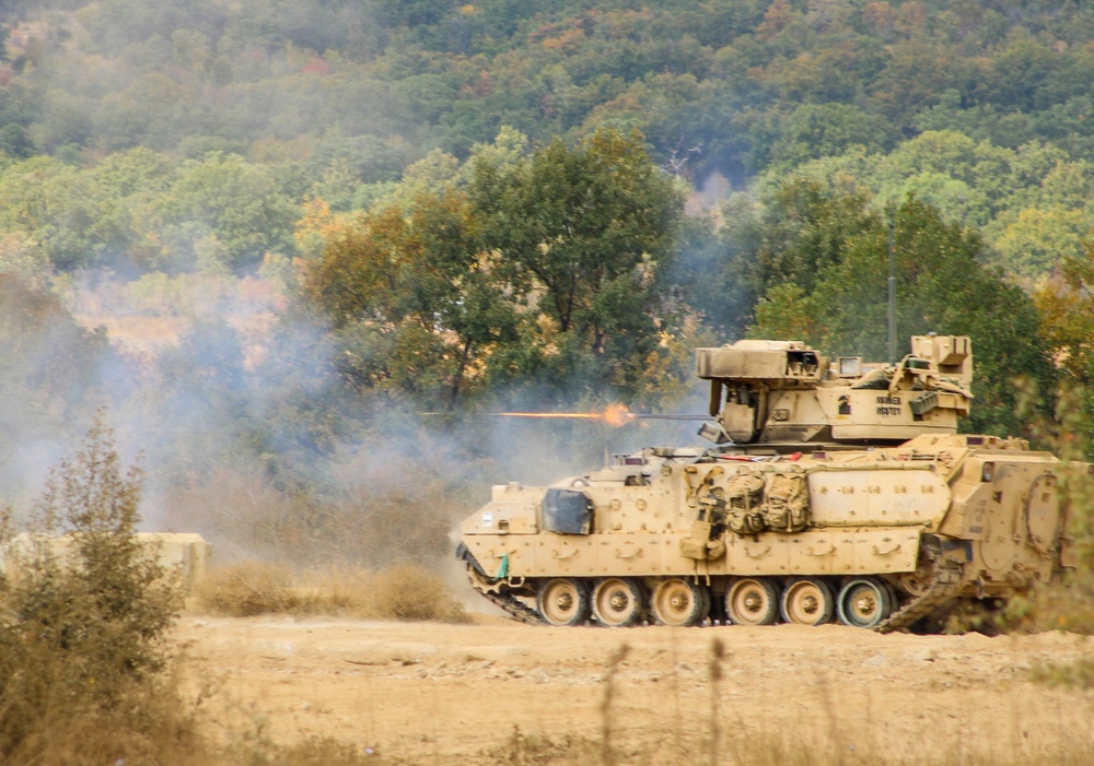 1st ABCT, 1st Infantry Division M2A3 Bradley Gunnery at Novo Selo Training Area