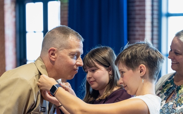 New Navy Band Sailors Pinned during Promotion Ceremony