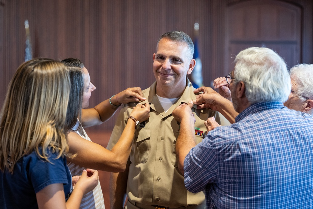 New Navy Band Sailors Pinned during Promotion Ceremony
