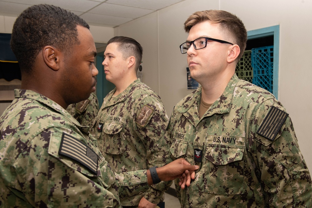 USS John C. Sennis Supply Awards at Quarters