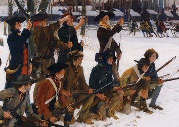 Baron von Steuben trains Continental Troops