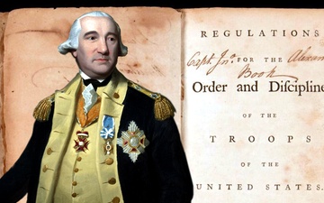 Maj. Gen. (Baron) Friederich von Steuben and the Blue Book
