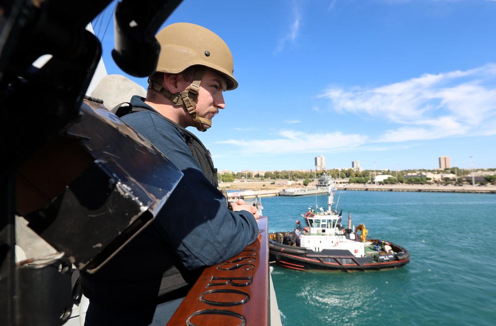USS Roosevelt (DDG 80) Departs Taranto, Italy, Continues Scheduled Deployment