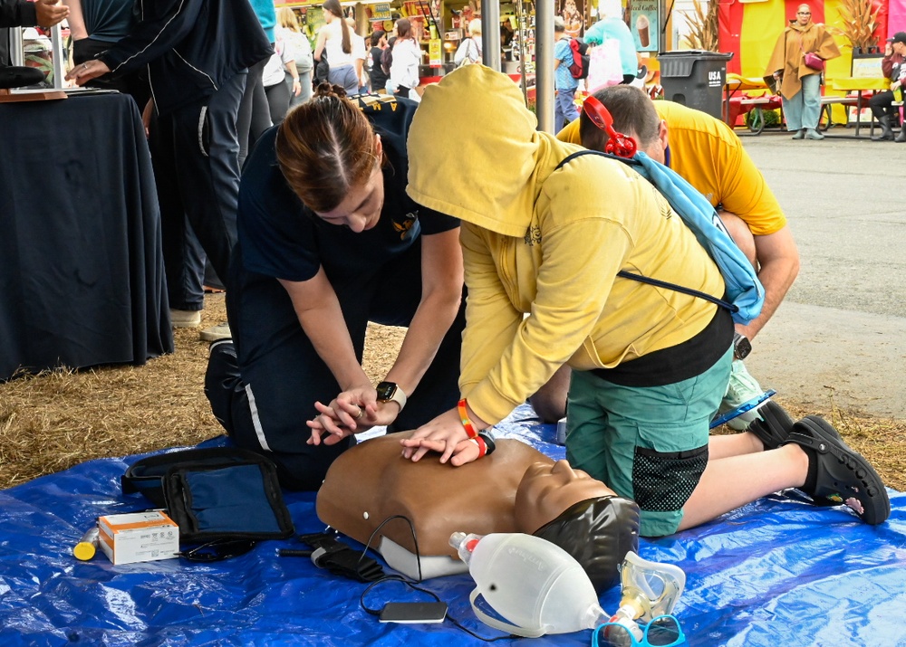 Navy Medicine Teaches CPR at The Big E State Fair