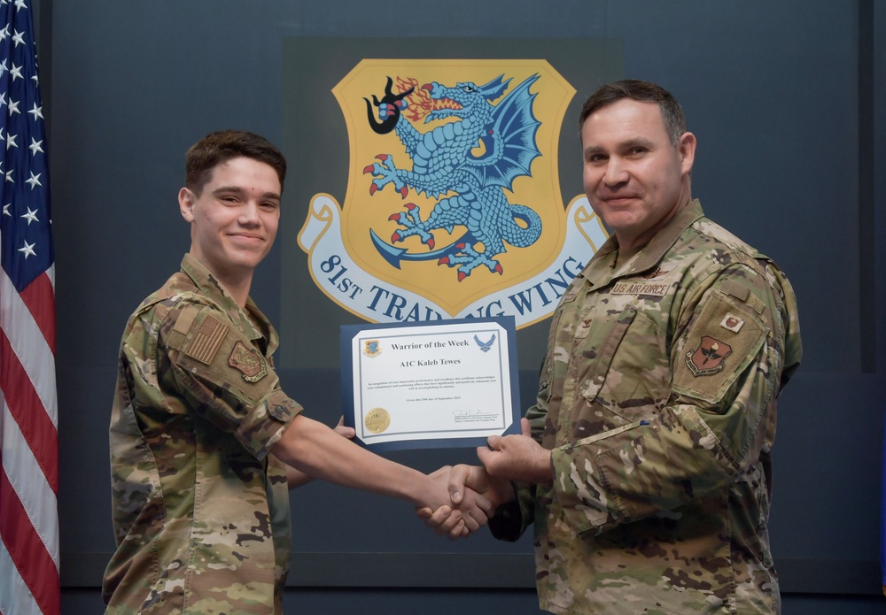 Warrior of the Week: A1C Kaleb Tewes