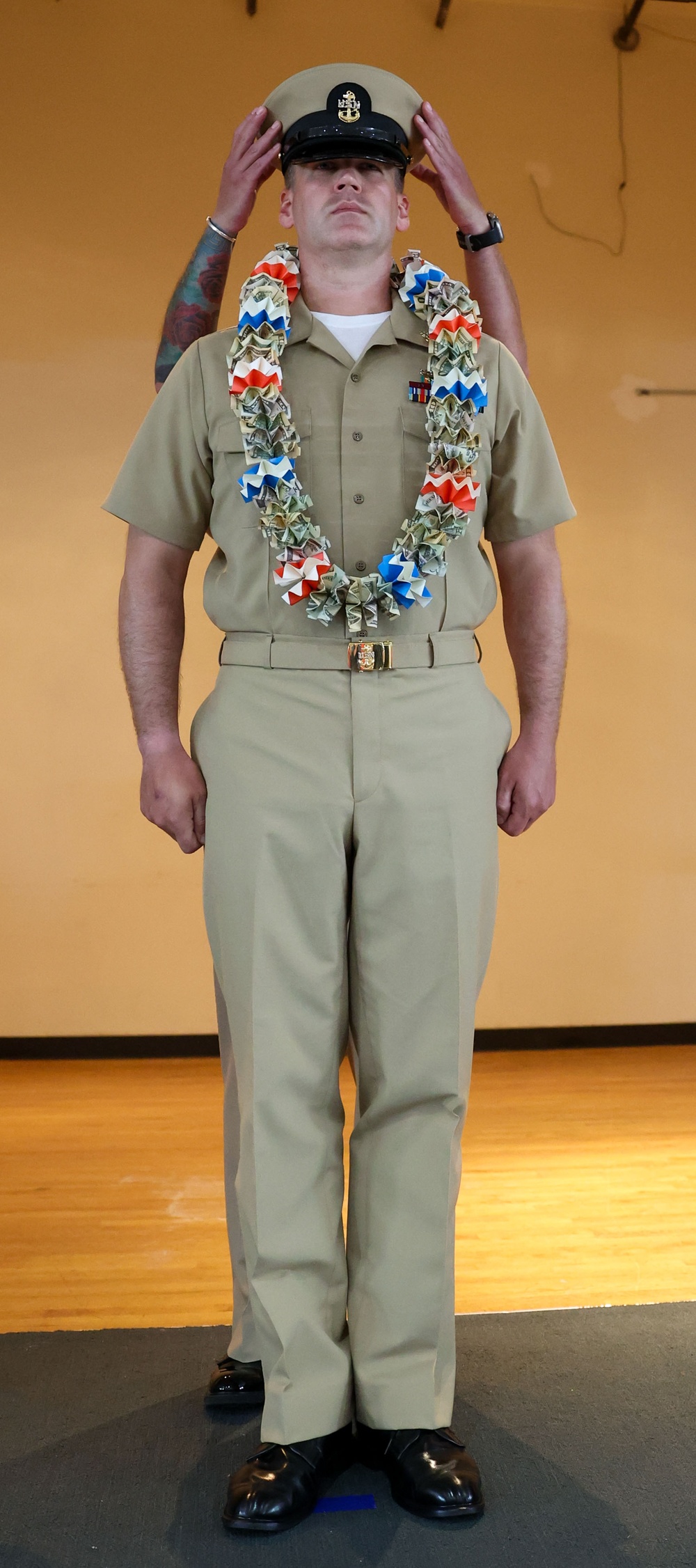 Chief Pinning on the USS Green Bay