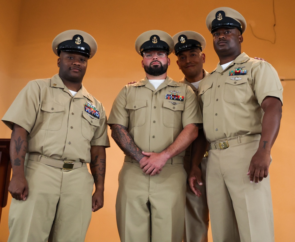 Chief Pinning on the USS Green Bay