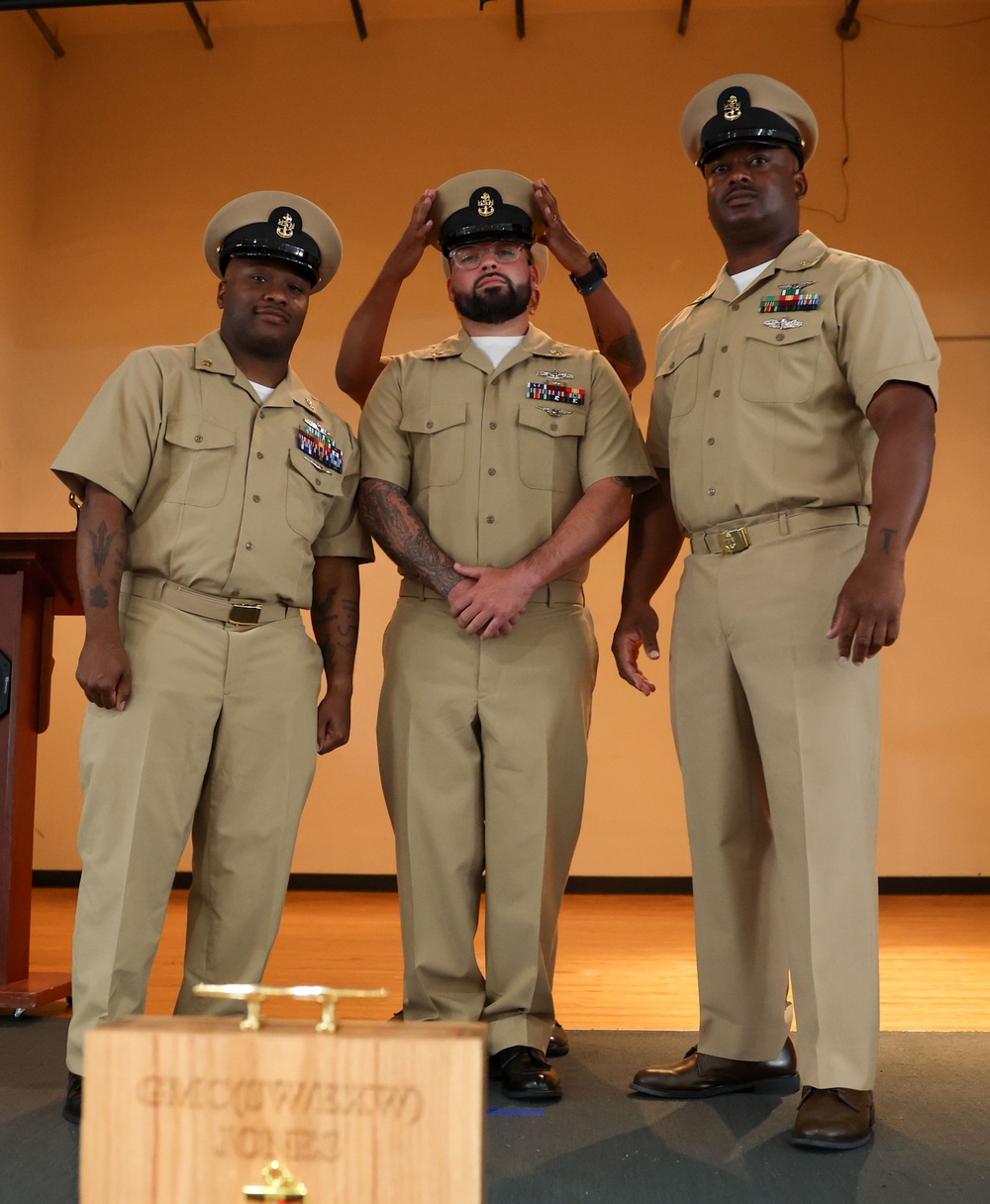 Chief Pinning on the USS Green Bay