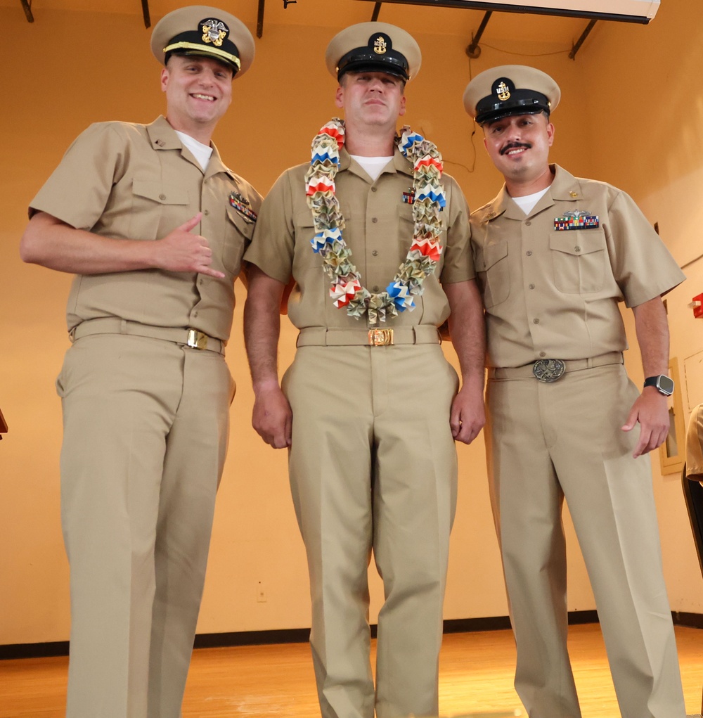 Chief Pinning on the USS Green Bay