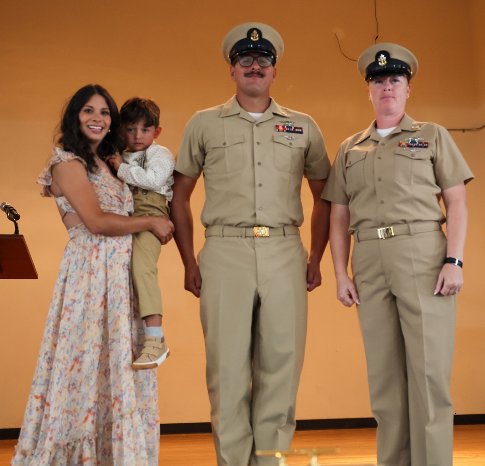 Chief Pinning on the USS Green Bay