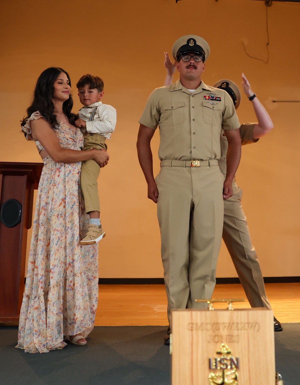 Chief Pinning on the USS Green Bay