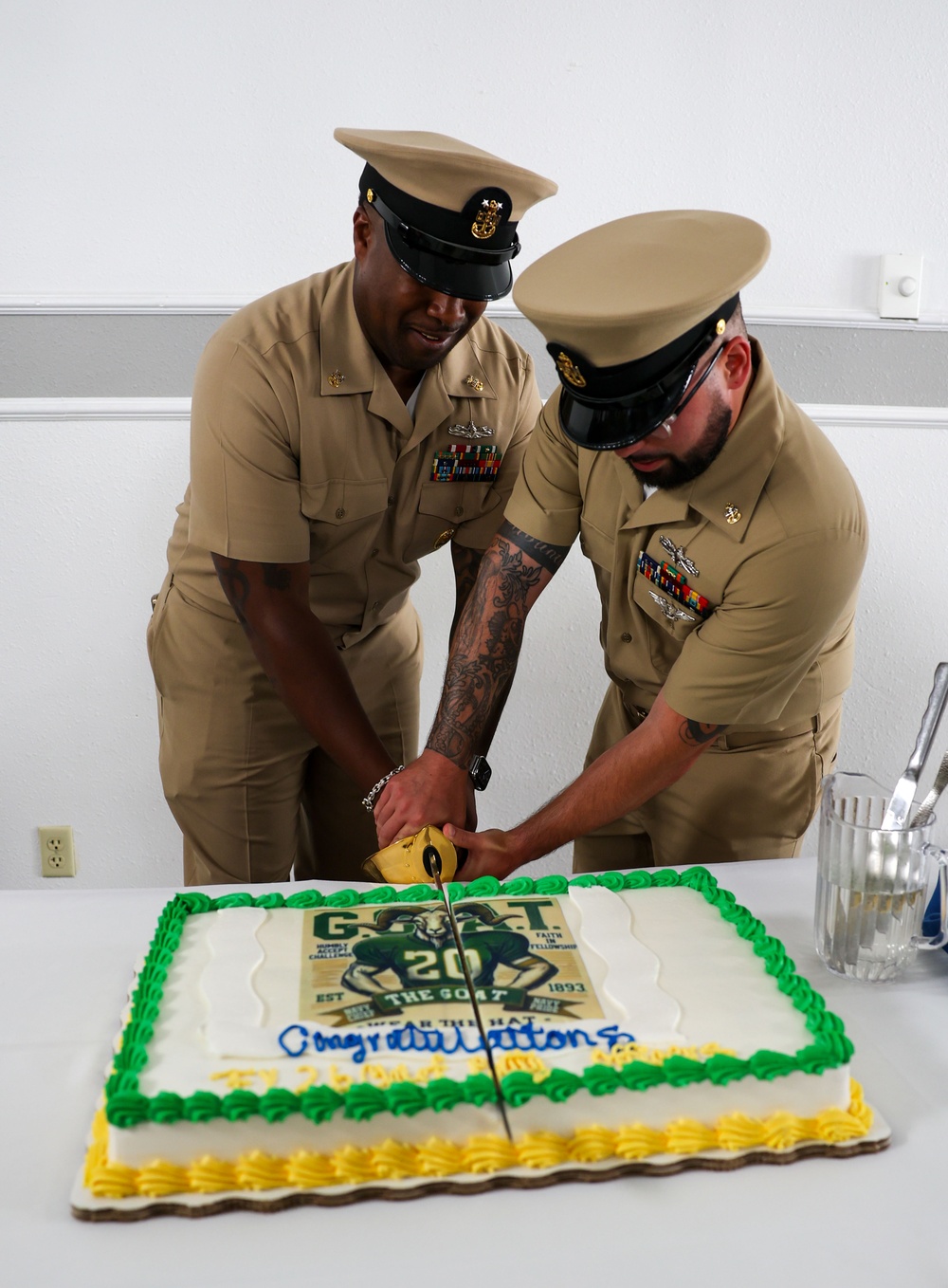 Chief Pinning on the USS Green Bay