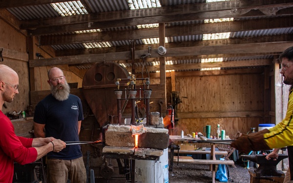 Ronald Reagan Sailors Attend a Blacksmith Class with MWR