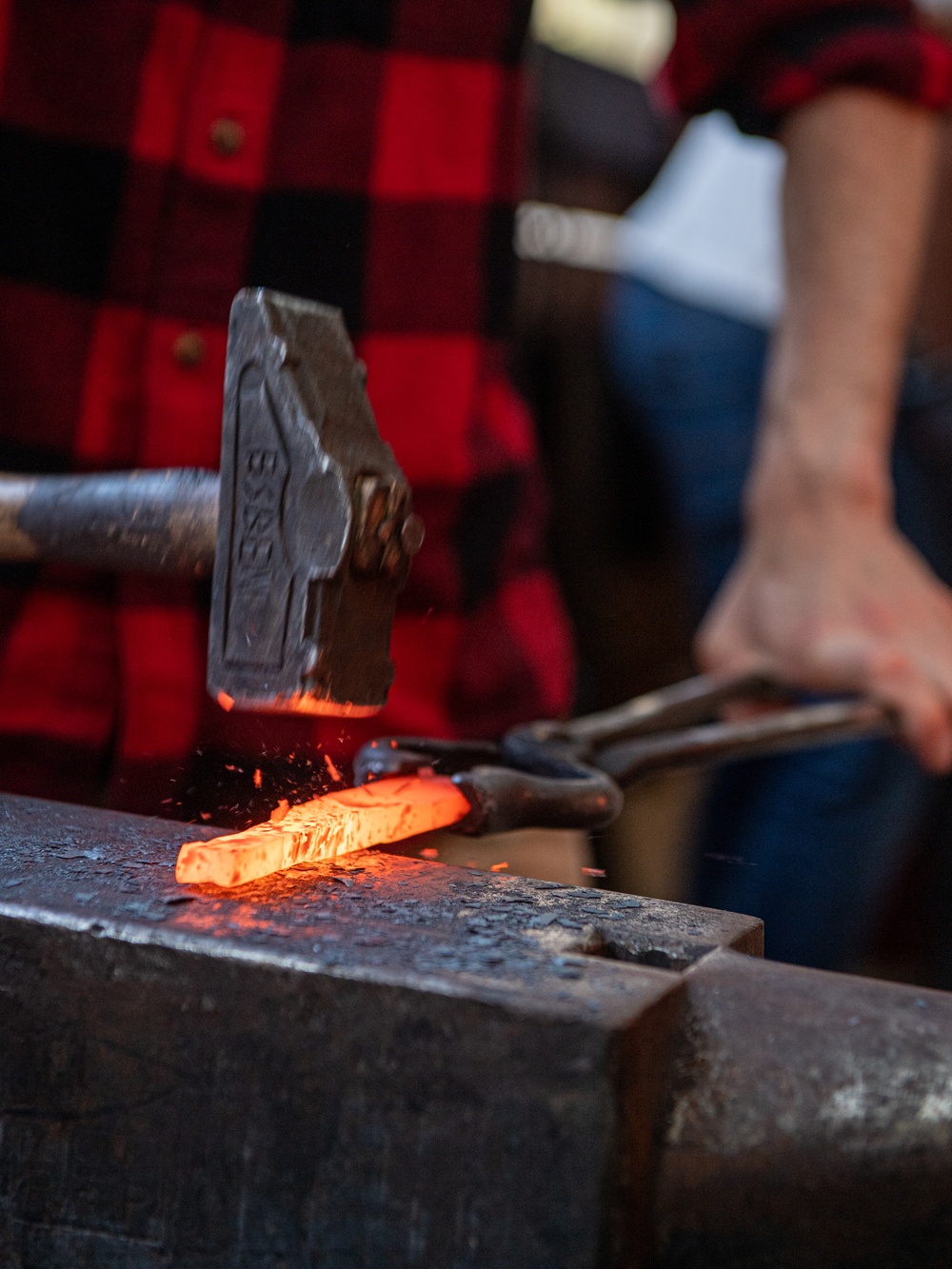 Ronald Reagan Sailors Attend a Blacksmith Class with MWR